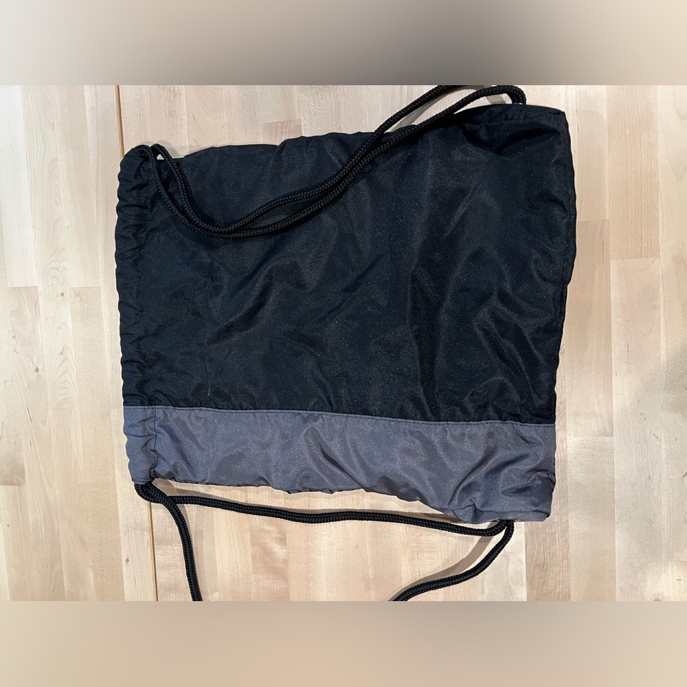 Black And Grey Nike Draw String Backpack. - image 2